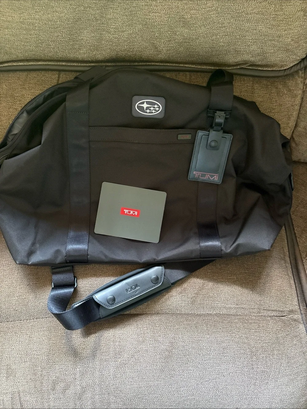 TUMI Travel Satchel Double Ballistic Duffle Bag Nylon Black 22249DE Subaru X New